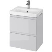 Cersanit Moduo Slim umywalka 50 cm z szafką wiszącą szarą S801-228-DSM