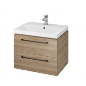 Cersanit Gala umywalka z szafką 60 cm orzech/czarny S801-370