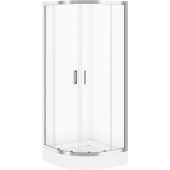 Cersanit Arteco kabina prysznicowa 80x80 cm półokrągła chrom/szkło przezroczyste S157-001