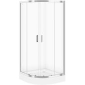 Cersanit Arteco kabina prysznicowa 90x90 cm półokrągła chrom/szkło przezroczyste S157-002