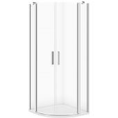 Cersanit Moduo kabina prysznicowa 80x80 cm półokrągła chrom/szkło przezroczyste S162-009