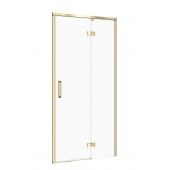 Cersanit Larga drzwi prysznicowe 90 cm uchylne złoty mat/szkło przezroczyste S164-062