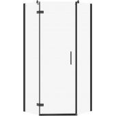 Cersanit City kabina prysznicowa 90x90 cm pięciokątna lewa czarny mat/szkło przezroczyste S584-083