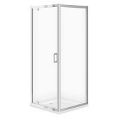Cersanit Arteco SET B152 kabina prysznicowa 80 cm kwadratowa z brodzikiem Tako chrom/szkło przezroczyste S601-115