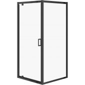 Cersanit Arteco kabina prysznicowa 90x90 cm kwadratowa czarny mat/szkło przezroczyste S913-016