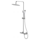 Cersanit Zen zestaw prysznicowy ścienny termostatyczny z deszczownicą chrom S951-782