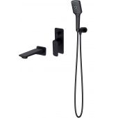 Cersanit Larga zestaw wannowo-prysznicowy podtynkowy czarny S952-044