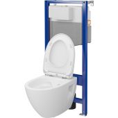 Zestaw Cersanit Moduo miska WC CleanOn z deską wolnoopadającą i stelaż podtynkowy Aqua 2.0 S701-814