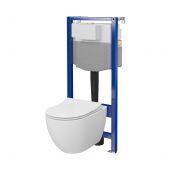 Zestaw Cersanit Zen miska WC CleanOn z deską wolnoopadającą i stelaż podtynkowy Aqua 2.0 S701-925