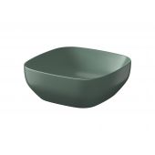 Cersanit Larga umywalka 38x38 cm nablatowa kwadratowa zielony mat K677-061