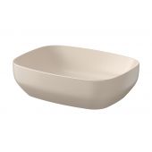 Cersanit Larga umywalka 50x38,5 cm nablatowa prostokątna beżowy mat K677-062