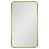 Dubiel Vitrum Rio Gold lustro łazienkowe 50x80 cm prostokątne rama złota