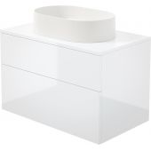 Deante Prizma umywalka z szafką i blatem 80 cm biały SD6B8SAU6S