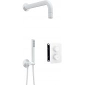 Deante Box zestaw prysznicowy podtynkowy termostatyczny z deszczownicą biały BXYZAEBT