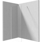 Deante Prizma ścianka prysznicowa walk-in 90 cm biały mat/szkło przezroczyste KTJ_A39P