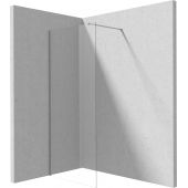 Deante Prizma ścianka prysznicowa walk-in 90 cm stal szczotkowana/szkło przezroczyste KTJ_F39P