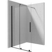Deante Prizma ścianka prysznicowa walk-in 120 cm czarny mat/szkło przezroczyste KTJ_N32R