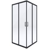 Deante Funkia kabina prysznicowa 90 cm kwadratowa czarny/szkło przezroczyste KYCN41K