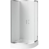 Deante Funkia kabina prysznicowa 90 cm półokrągła chrom/szkło przezroczyste KYP051K