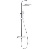 Deante Tubo zestaw prysznicowy ścienny termostatyczny z deszczownicą chrom NLC04ST
