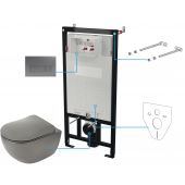 Deante Peonia zestaw stelaż z miską, deską i przyciskiem CDETDZPW