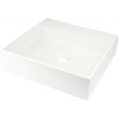 Deante Correo umywalka 40x40 cm kwadratowa nablatowa biała CQR_AU4S