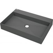 Deante Correo umywalka 60x40 cm prostokątna nablatowa antracyt CQR_TU6S