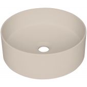 Deante Silia umywalka 36x36 cm okrągła nablatowa beżowa CQS_5U4S