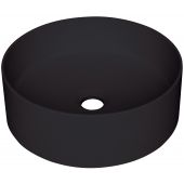 Deante Silia Nero umywalka 36 cm nablatowa okrągła czarny mat CQSNU4S