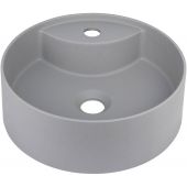 Deante Silia umywalka 36x36 cm okrągła nablatowa szary/kamień CQS_SU4B