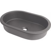 Deante Silia umywalka 58x39 cm owalna podblatowa antracyt CQS_TU6U
