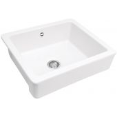 Deante Sabor zlewozmywak ceramiczny 61,5x48,5 cm biały ZCB_610H