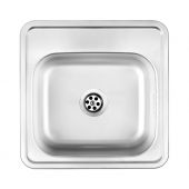 Deante Techno zlewozmywak stalowy 38x38 cm wpuszczany stal satynowa ZMU0100