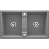 Deante Eridan zlewozmywak granitowy 86x50 cm szary metalik ZQES203