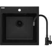 Deante Evora zlewozmywak z baterią czarny/czarny ZQJ_NN103