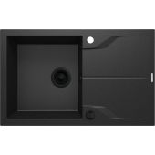 Deante Andante Flush zlewozmywak granitowy 78x49 cm wpuszczany grafit metalik ZQNG11F