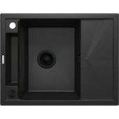 Deante Magnetic zlewozmywak granitowy 64x50 cm magnetyczny grafitowy metalik ZRMG11A