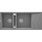 Deante Magnetic zlewozmywak granitowy 116x50 cm wpuszczany szary metalik mat ZRMS213