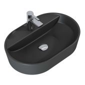 Elita Babette umywalka 62x41,2 cm owalna nablatowa anthracite matt RE040620016010