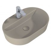 Elita Babette umywalka 62x41,2 cm owalna nablatowa fume matt RE040620017020