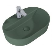 Elita Babette umywalka 62x41,2 cm owalna nablatowa forest green matt RE040620017010