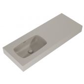 Elita Dimple umywalka 121x46 cm prostokątna ścienna fume matt RE041201027020