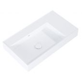 Elita Level umywalka 80,5x45,5 cm prostokątna ścienna lewa white matt RE041461175290