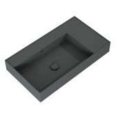 Elita Level umywalka 80,5x45,5 cm prostokątna ścienna lewa anthracite matt RE041461176010