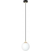 Emibig Royal lampa wisząca 1x10W czarny/złoty/opal 1243/1