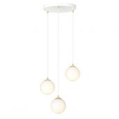 Emibig Royal lampa wisząca 3x10 W biała-złota 1244/3