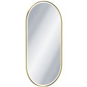 Excellent Corido lustro 50x100 cm owalne z oświetleniem z matą grzewczą z ramą złoty szczotkowany DOEX.CO100.050.GB