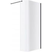 Excellent Vidoq ścianka prysznicowa walk-in 93 cm czarny mat/szkło przezroczyste KAEX.1507.930.LP.BL