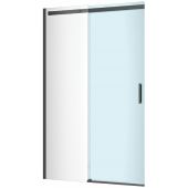Excellent Rols drzwi prysznicowe 140 cm rozsuwane czarny mat/szkło przezroczyste KAEX.2612.1400.LP1/2.BL