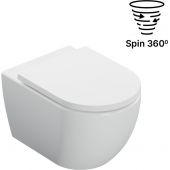 Excellent Stellar miska WC z deską wolnoopadającą wisząca bez kołnierza ze spłukiwaniem wirowym biały połysk CEEX.6623.535.WH